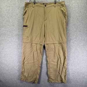 SCOTTeVEST TEC Cargo Pants Mens 38x30 Beige Nylon Convertible Travel Quick Dry